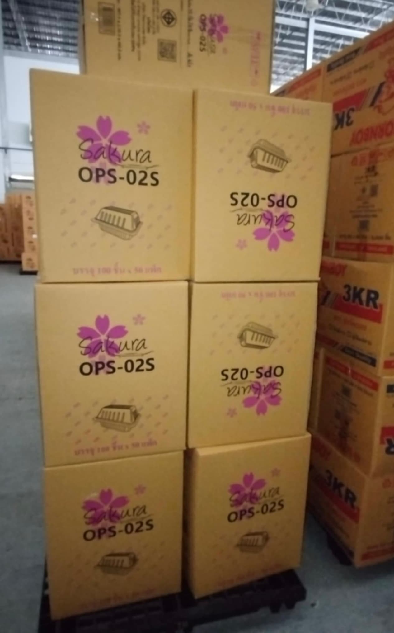 กล่องใสOPS 02S ตราซากุระ (100ชิ้น*50ห่อ=5000ชิ้น/ลัง)