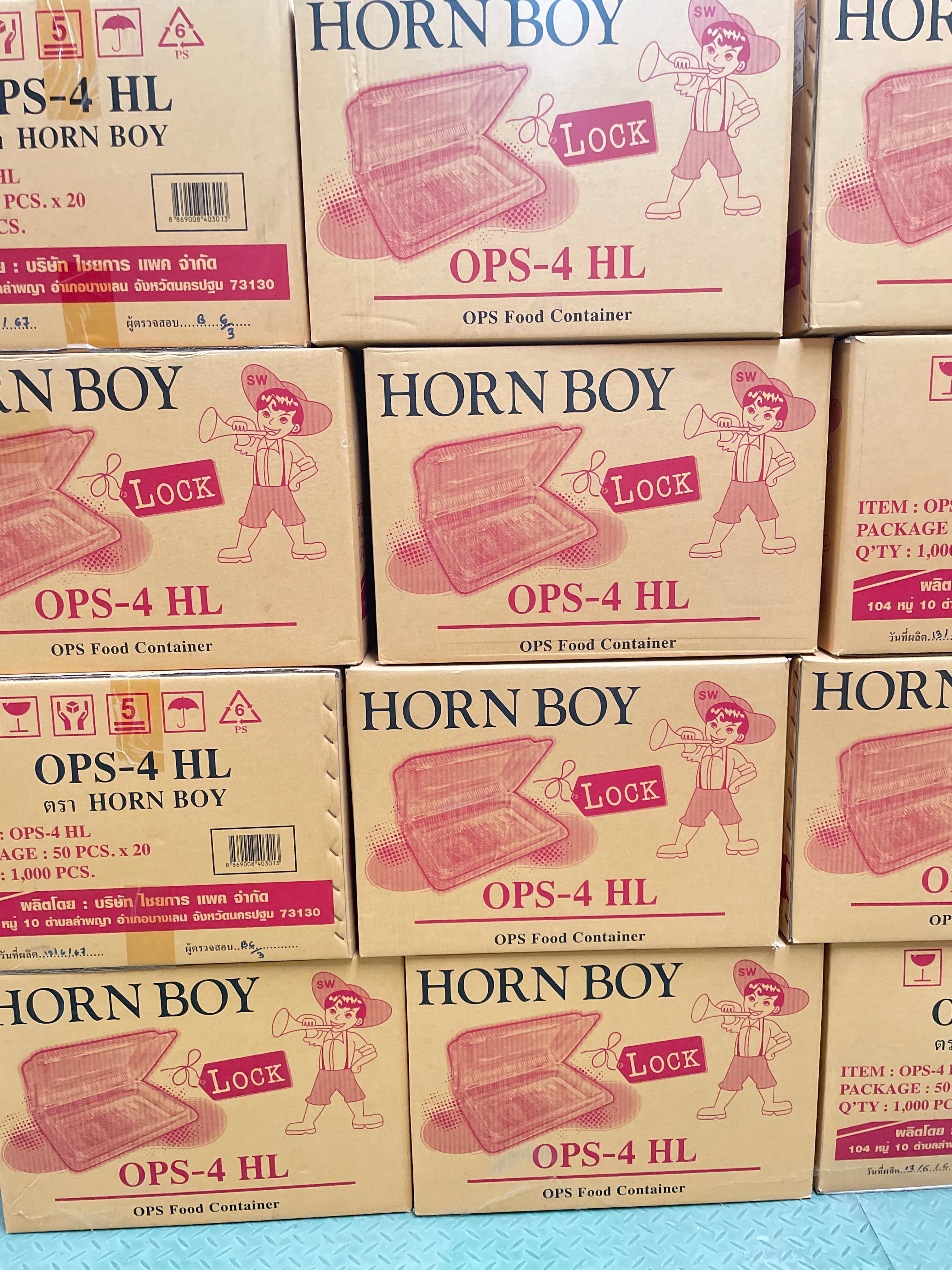 กล่องใสOPS(HB)4HL (50ชิ้น*20ห่อ=1000ชิ้น/ลัง)