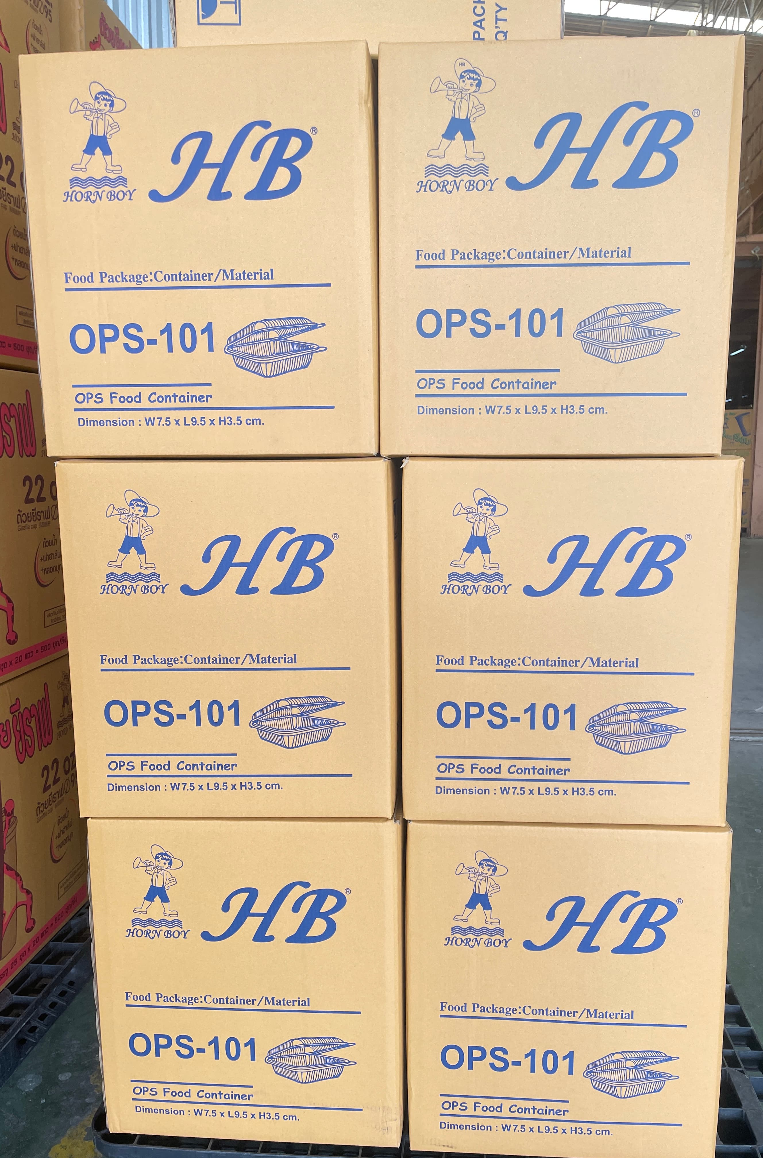 กล่องใสOPS(HB)101 (100ชิ้น*40ห่อ=4000ชิ้น/ลัง