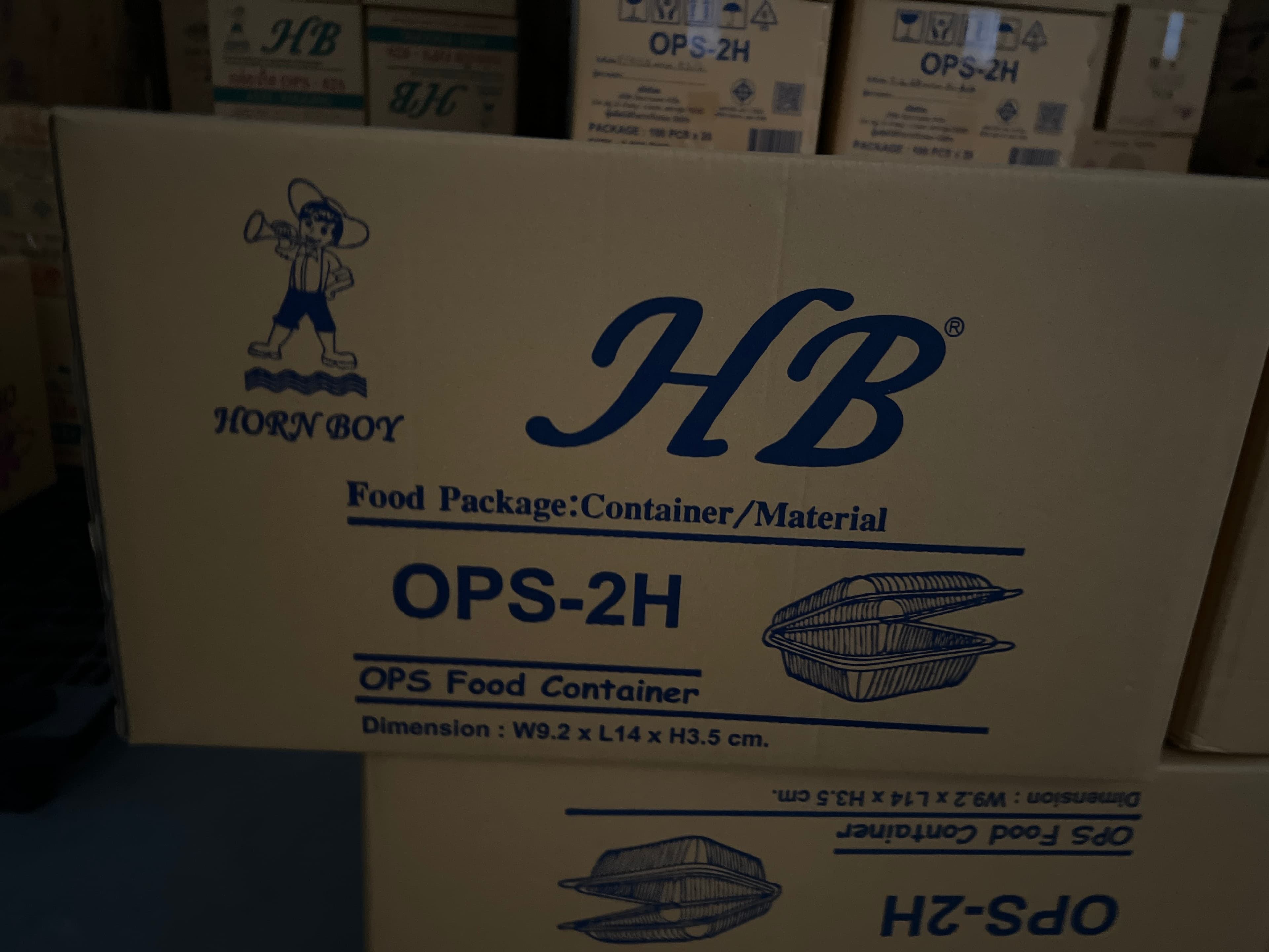 กล่องใสOPS(HB)2H (100ชิ้น*20ห่อ=2000ชิ้น/ลัง